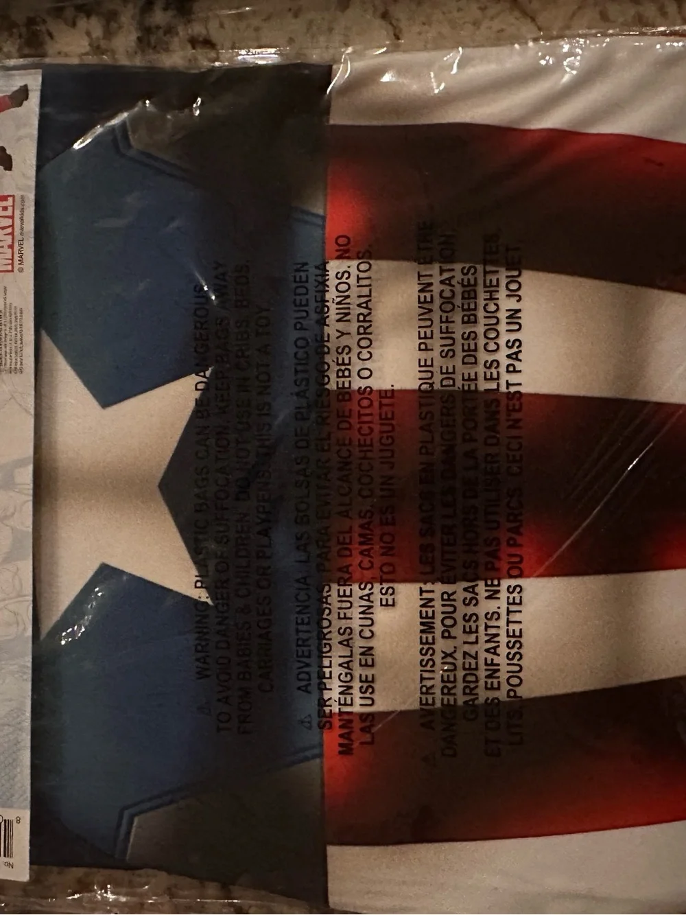 Boys- Marvel Captain America Kids Costume - Blue & Red. Sz-M. NWT - Picture 5 of 6